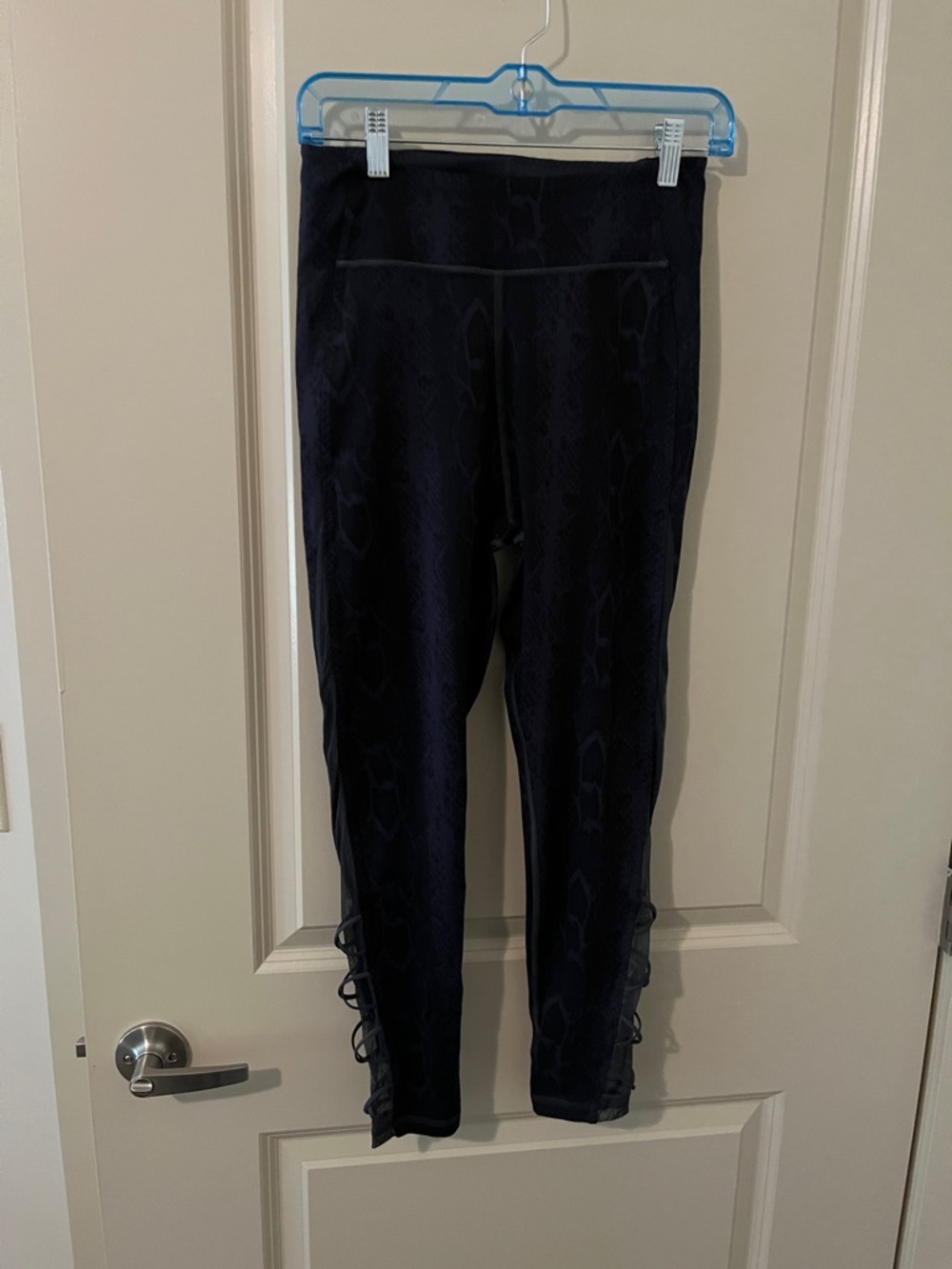 Victoria's Secret Snake-Print leggings edgy mesh cut outs